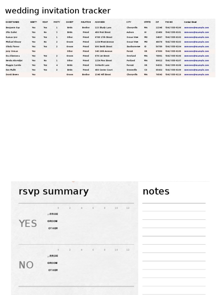 Wedding Invite Tracker1 | PDF