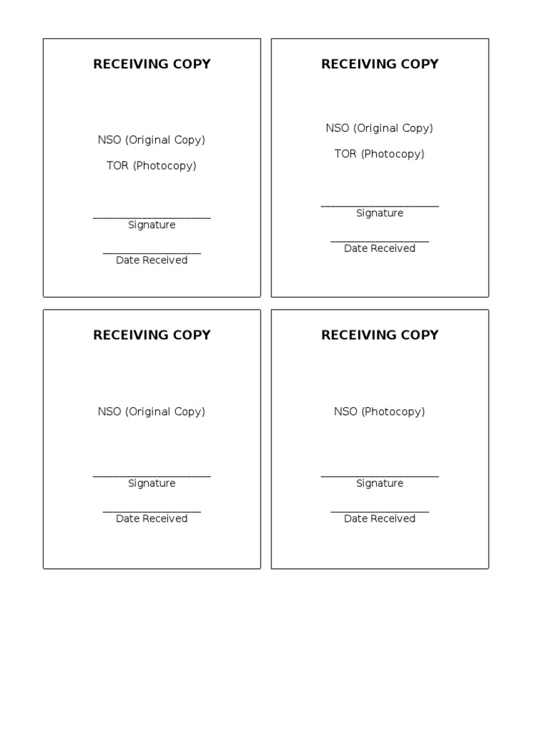 Receiving Copy Document Title SEO | PDF