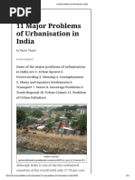 11 Major Problems of Urbanisation in India