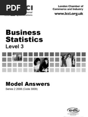 Business Statistics Level 3series 2 2008 Code 3009 Chi - 