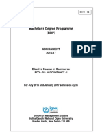 Bachelor's Degree Programme (BDP) : Assignment 2016-17