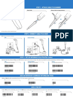 Ls1203 Quick Start Guide en Us | PDF | Barcode | Scanner
