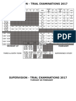 Supervision Schedule
