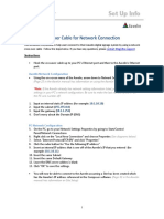 Set Up Info: Using A Cross-Over Cable For Network Connection