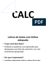 CALC - Leitura Com Ênfase