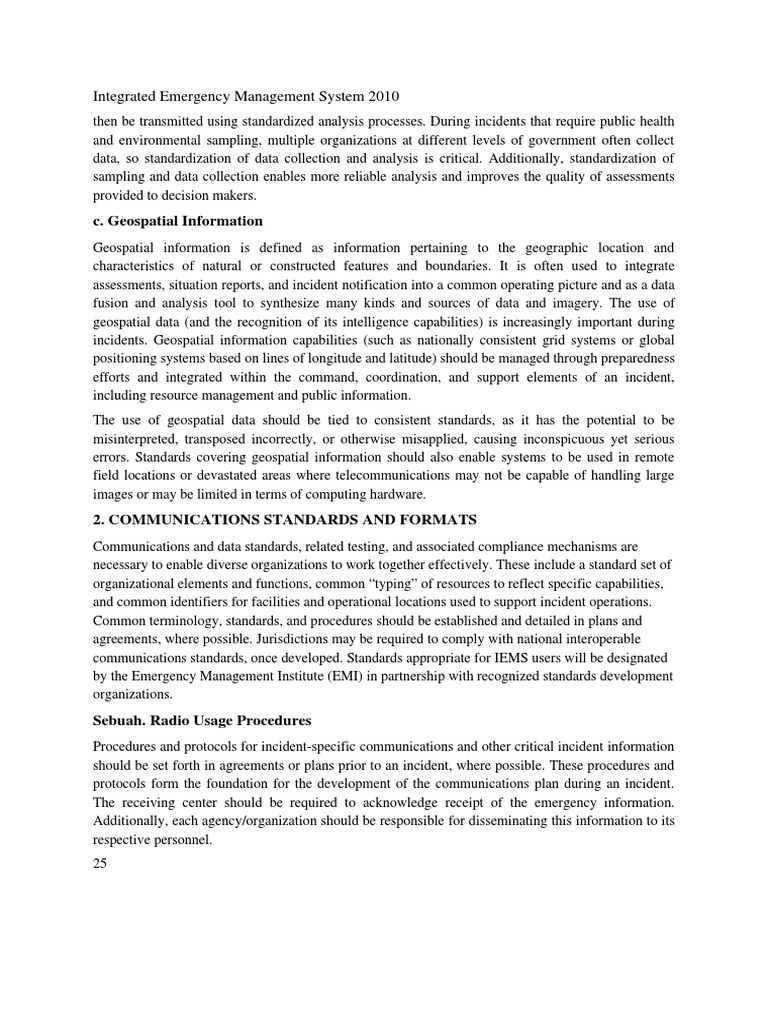 Integrated Emergency Management System 2010 | PDF | Emergency ...