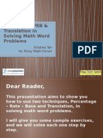 Howtouseprb& Translation in Solving Math Word Problems: Kristine Tan For Pinoy Math Forum