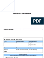 Nature's Warning Teaching Organiser