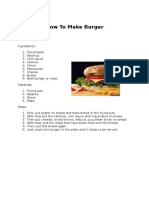 How To Make Burger
