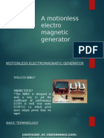 A Motionless Electro Magnetic Generator: Presented by G. Siva Kumar 15021D0822