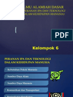 Peranan Ipa Dan Teknologi Dalam Kehidupan Manusia