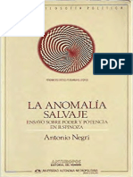 Negri Antonio - La Anomalía Salvaje - Ensayo Sobre Poder y Potencia en Baruch Spinoza-Anthropos - Universidad Autónoma Metropolitana-Iztapalapa (1993)