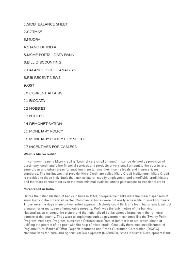 What Is Microcredit Pdf Credit Finance Money Management