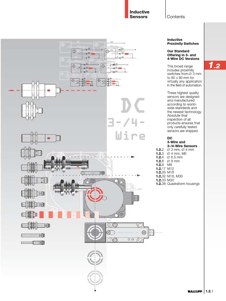 Inductive Proximity Sensors Guide | PDF | Electrical Wiring | Cable