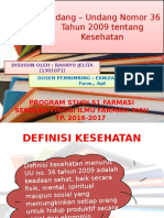 Undang - Undang Nomor 36 Tahun 2009 Tentang Kesehatan