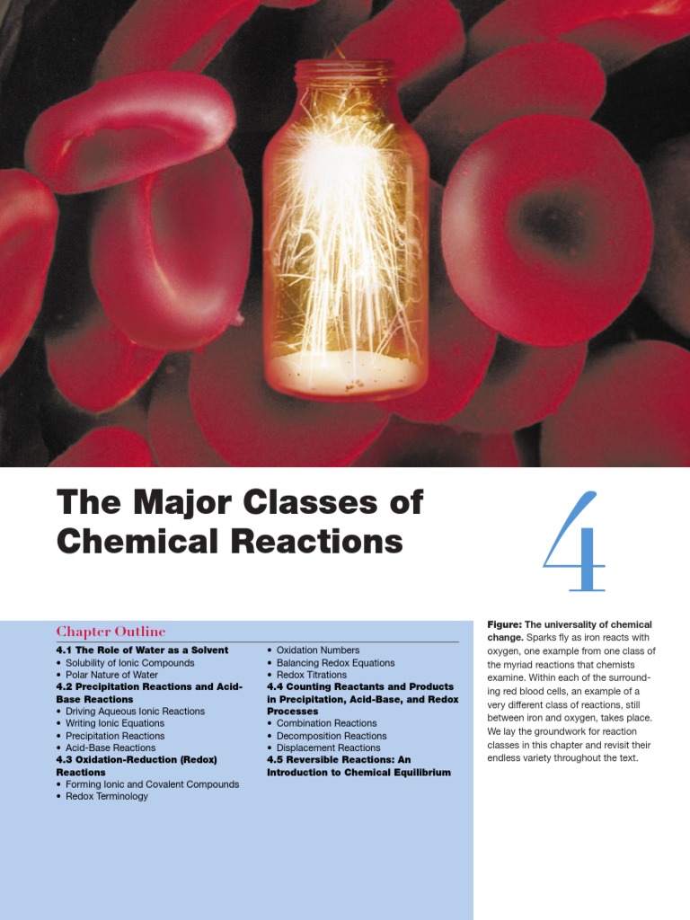Major Classes of Chemical Reactions | PDF | Solvation | Acid