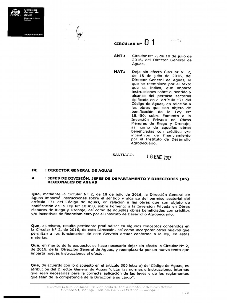 Circular 1 de 2017 | PDF