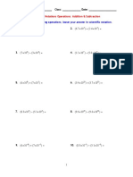 Add Subtract With Scientific Notation