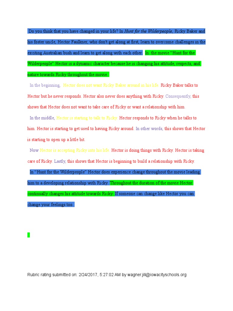 Hector's Transformation in HFTWP | PDF | Paragraph | Essays