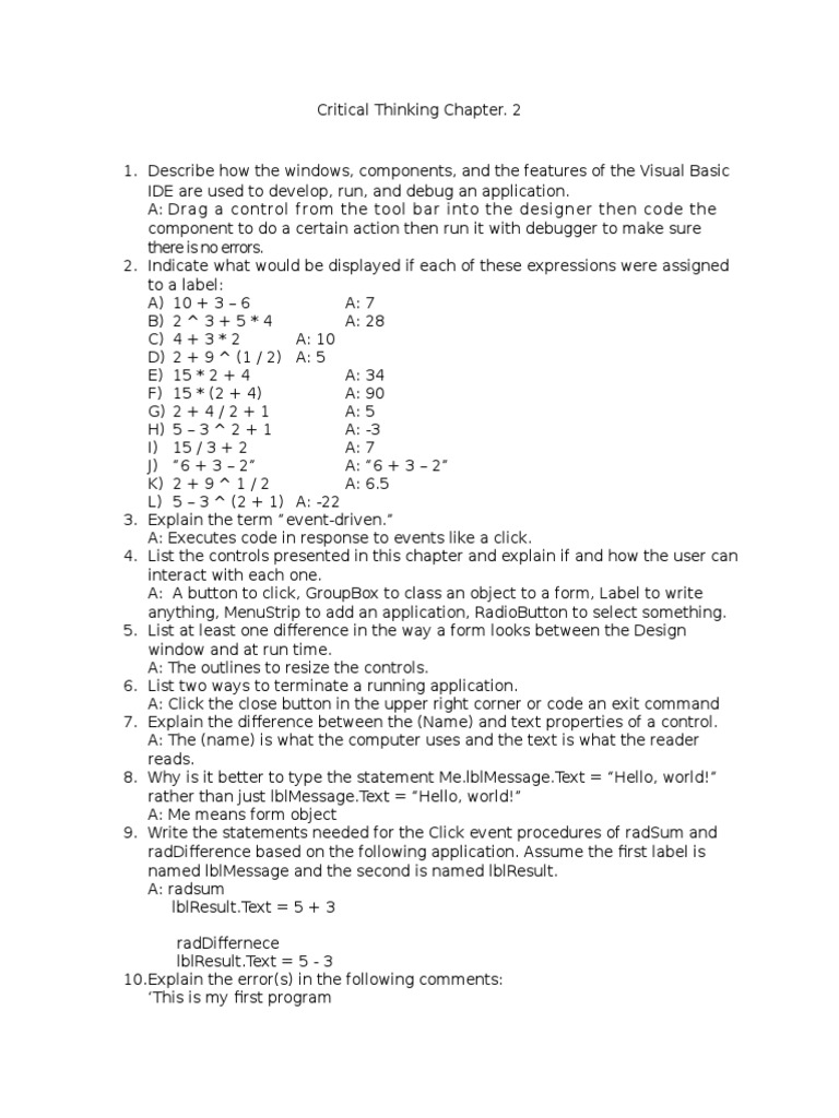 Critical thinking cappter2 picture