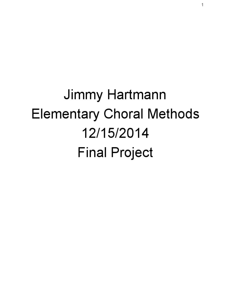 Elementary Choral Education Philosophy | PDF | Lesson Plan | Music ...