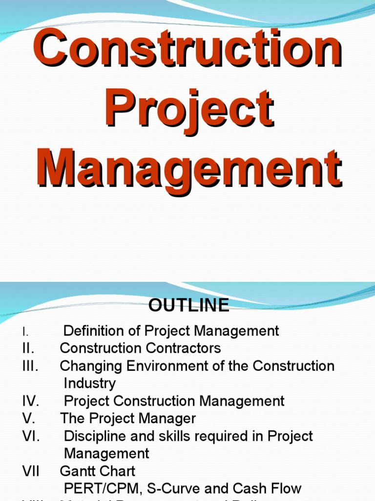 construction project management presentation