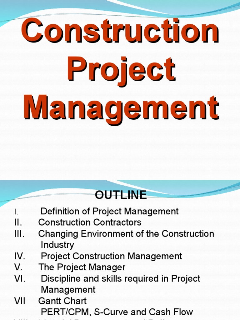 construction project management powerpoint presentation