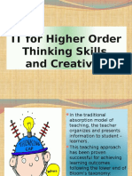 IT For Higher Order Thinking Skills and Creativity