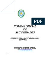 Nomina Autoridades Gobierno Salta PDF