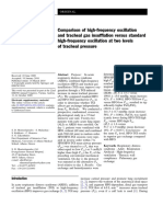 Comparison of High-frequency Oscillation and Traqueal Gas Insufflation vs High Frequency Oscilation at Two Levels of Tracheal Pressure