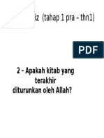 Soalan Kuiz (Tahap 1 Pra - Thn1