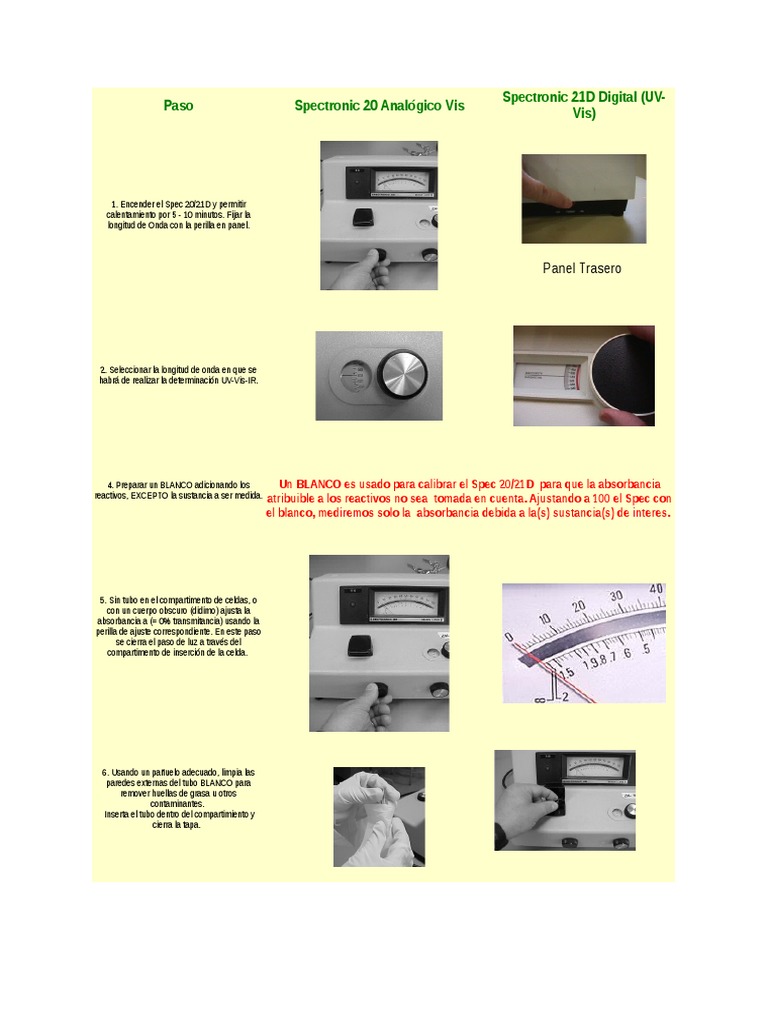 Calibracion Spectronic 21D | PDF | Calibración | Science