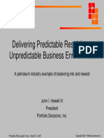 Delivering Predictable Result in An Unpredictable Business Environment