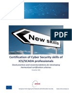 Certification Schemes at European Level For Cyber Security Skills of ICS SCADA