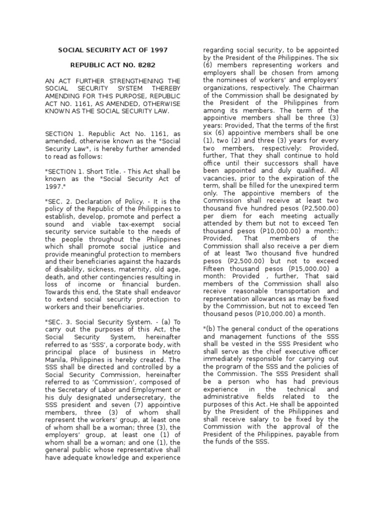 Strengthening the Social Security Act | PDF | Pension | Self Employment