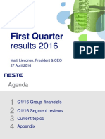 First Quarter: Results 2016