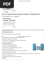 Softener Resin and OBR Calculation Guide | PDF | Flow Measurement | Ion