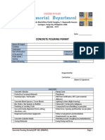 Diocese of Pasig Concrete Pouring Permit