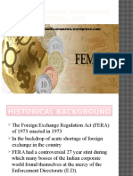 Foreign Exchange Management ACT (FEMA), 1999