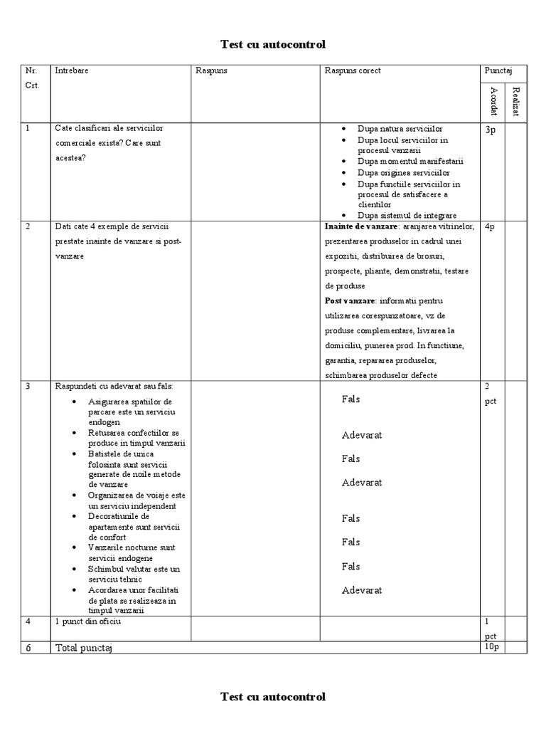Test Autocontrol | PDF