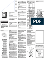 Kew 1110 Analog Multimeter Manual