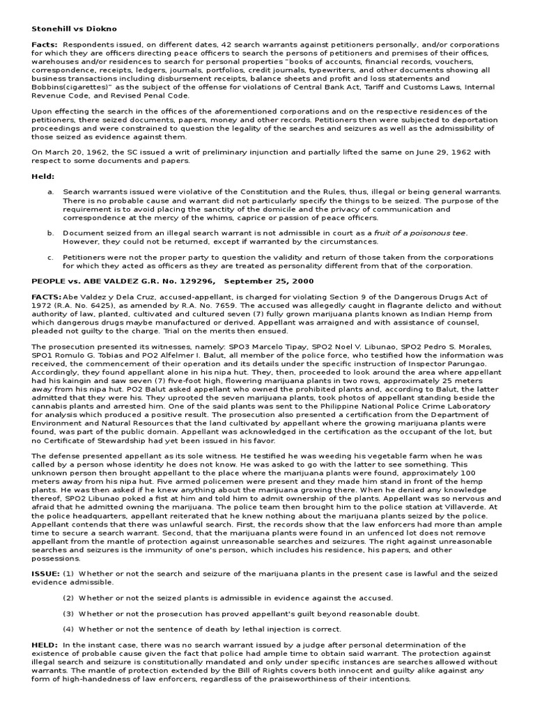 Illegal Searches and Seizures Explained | PDF | Search And Seizure ...
