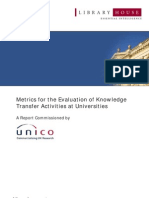 Library House - Metrics For The Evaluation of Knowledge Transfer Activities