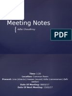 Meeting Notes Week 5