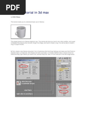 3d Mug Tutorial in 3d Max