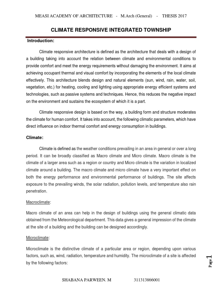 Integrated township thesis picture