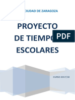 Proyecto Tiempos Escolares CEIP Ciudad de Zaragoza 2017/18