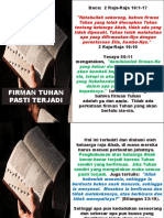 Firman Tuhan Pasti Terjadi