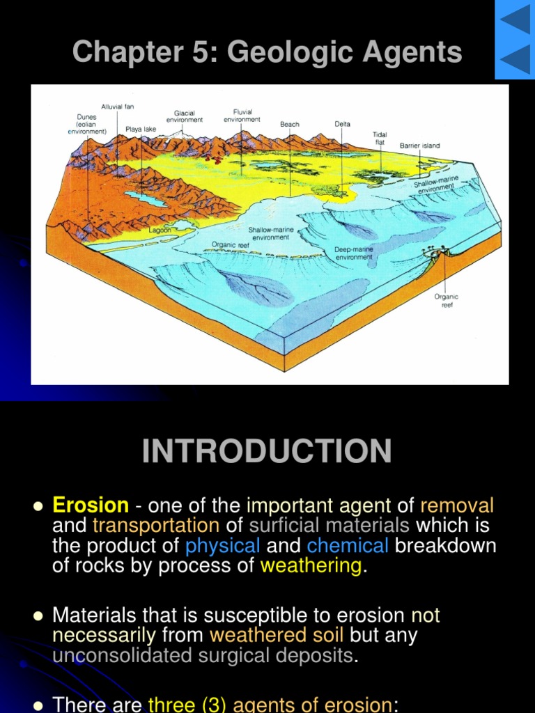 Chapter 5 Geologic Agents PDF Erosion Sediment