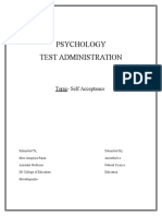 Report On Psychology Test Adminstration